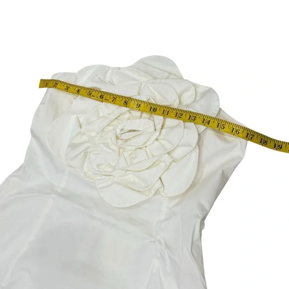 Mestiza New York Alba Cotton Sateen Strapless Flower Mini A-Line Dress SZ 8 NWT - Picture 14 of 16